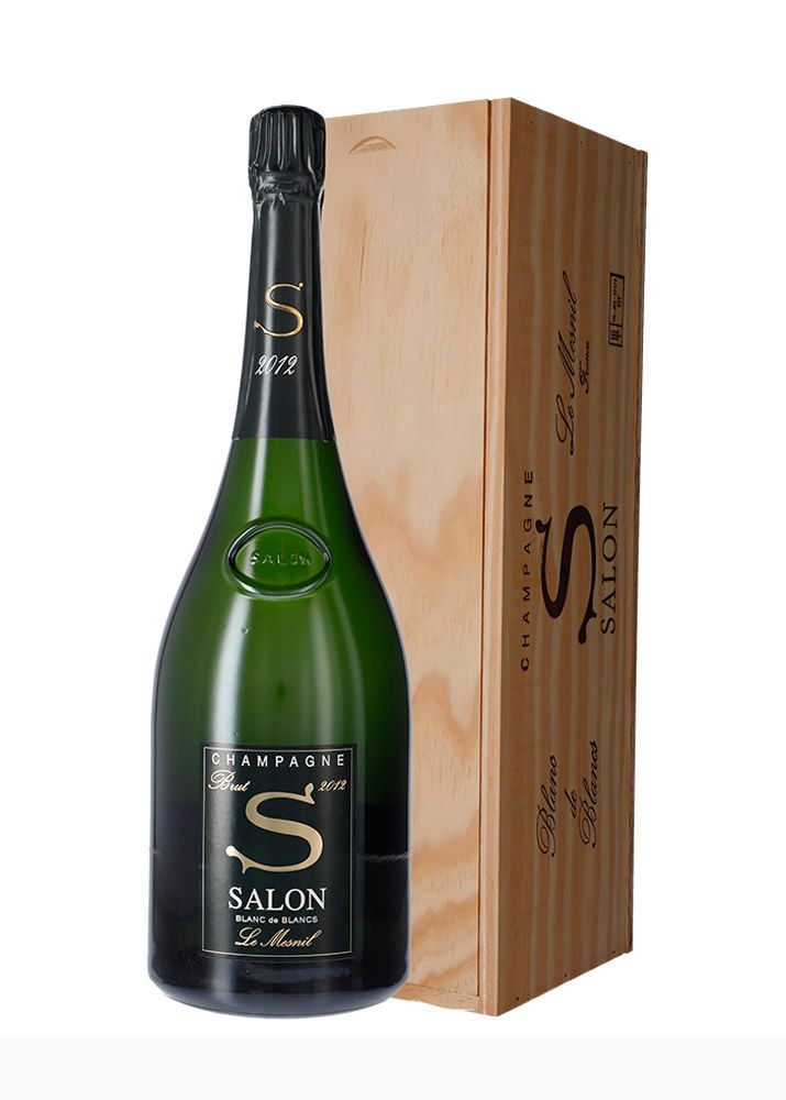 Salon S 2004 Le Mesnil Blanc de Blancs Brut Magnum en caja de madera OWC1